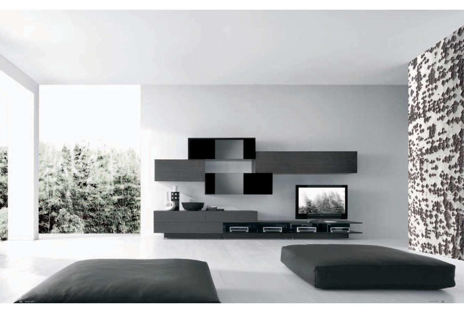Modern Tv Wall Unit Comp 228 Wood Presotto Italy From Within Modern Tv Wall Units (View 3 of 15)