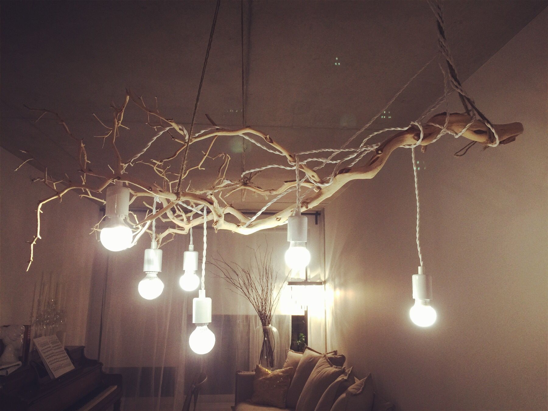 My Favourite Diy Branch Chandelier Made Just Branches And Throughout Branch Chandeliers (View 10 of 12)