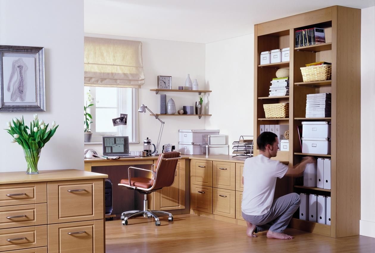 Nova Oak Fitted Home Office Furniture Sharps With Fitted Home Office Furniture (View 9 of 15)
