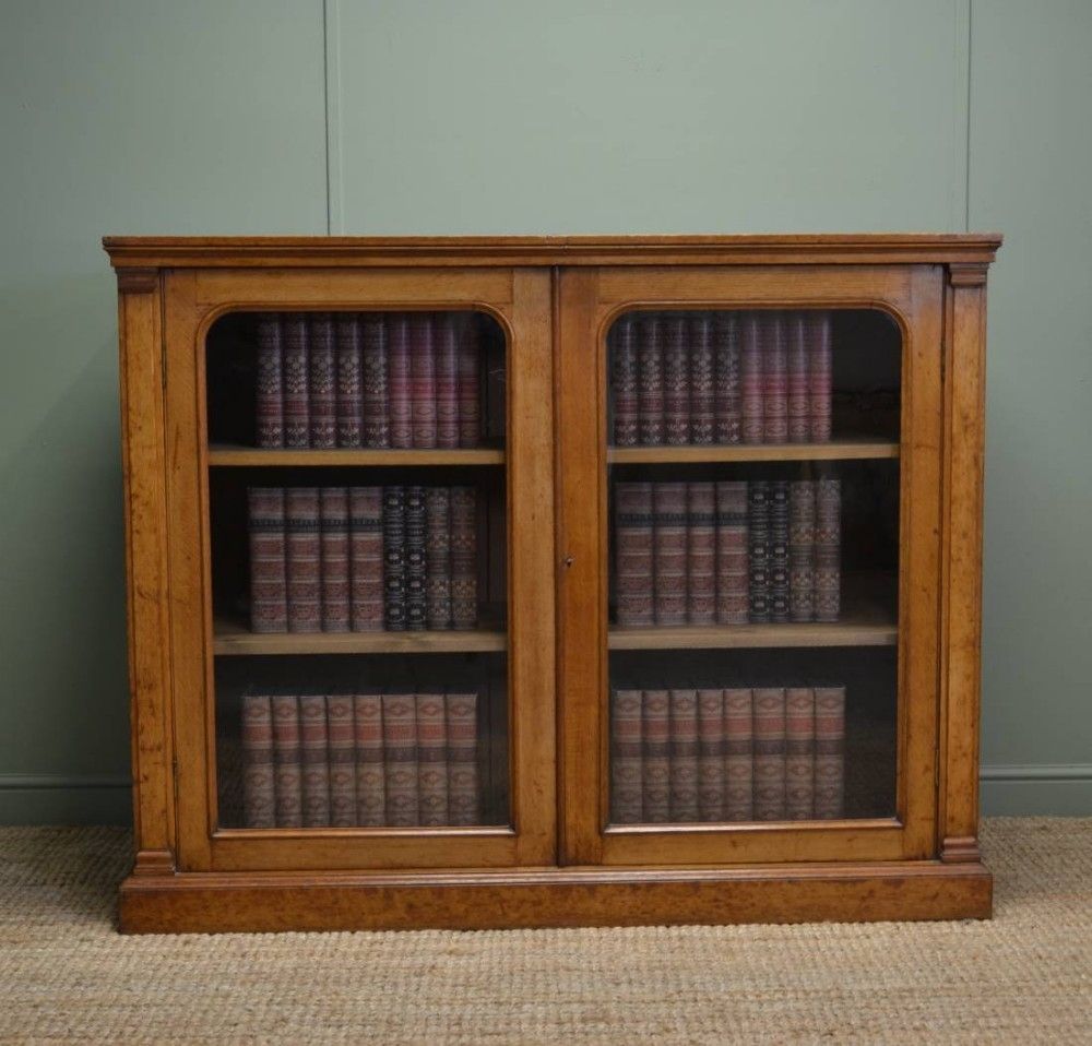 Oak Glazed Bookcase Antique Oak Display Cabinet Oak Display Regarding Oak Glazed Bookcase (View 2 of 15)