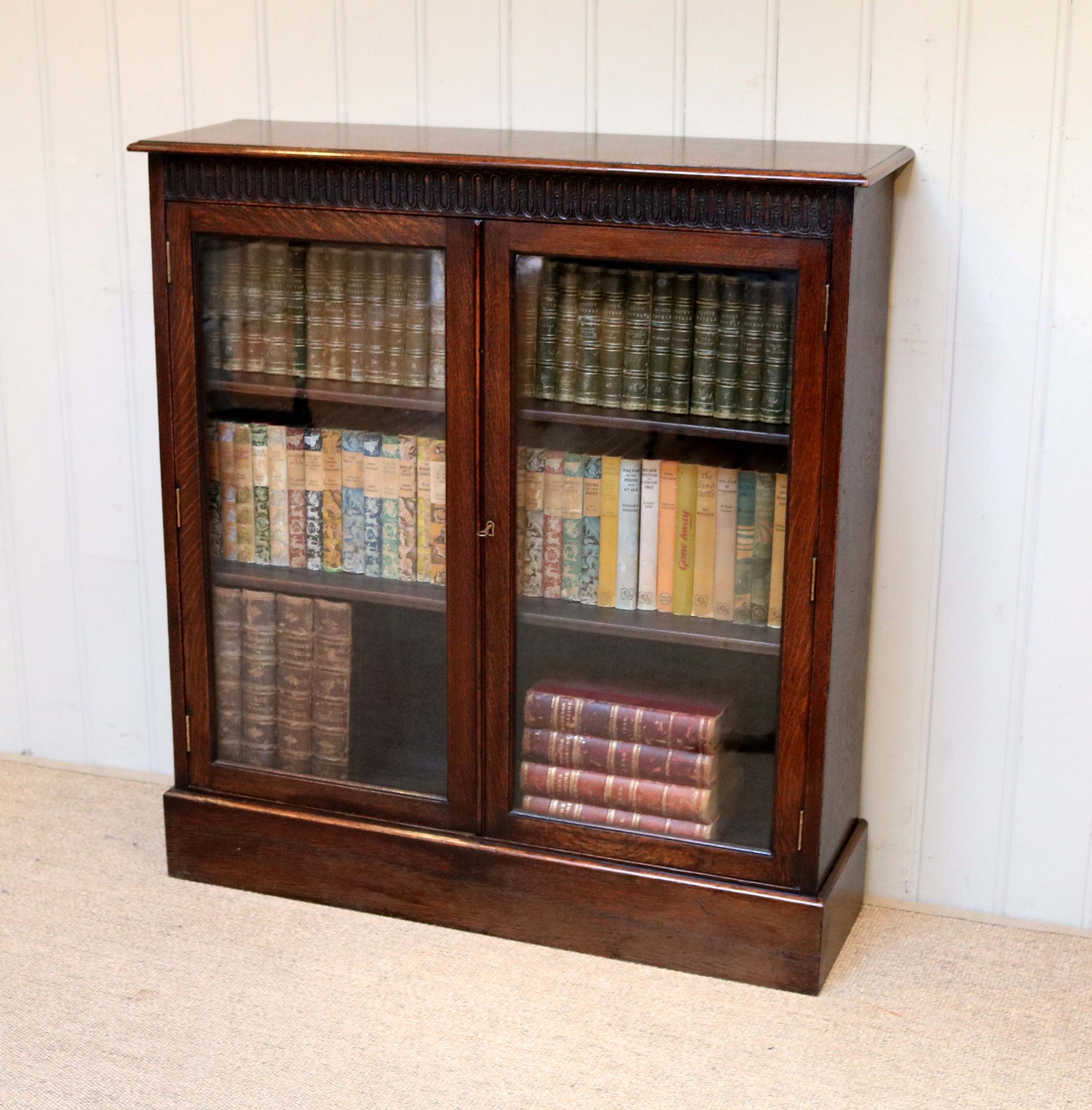 Oak Glazed Bookcase C 1910 English From Worboys Antiques The In Oak Glazed Bookcase (View 10 of 15)