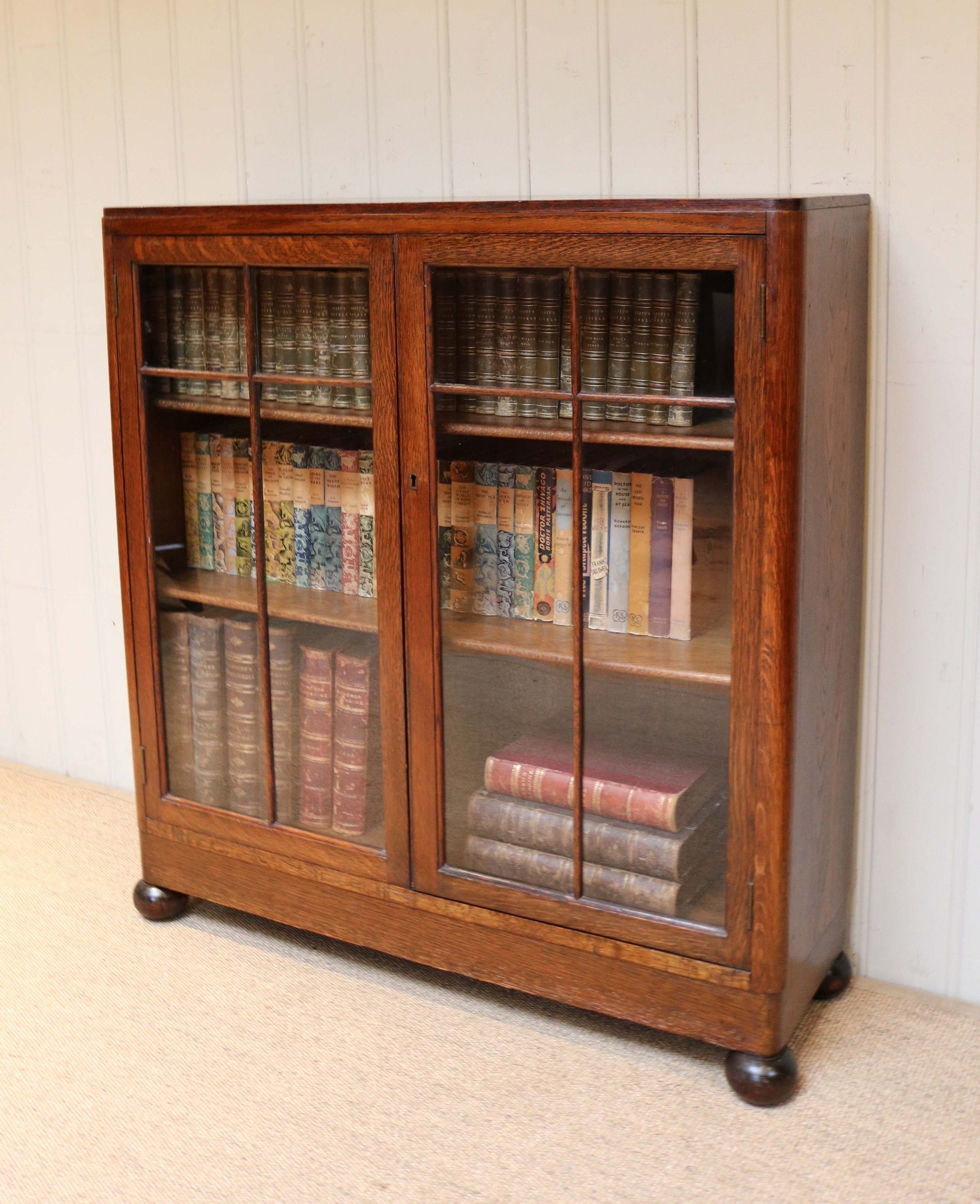 Oak Glazed Bookcase C 1920 English From Worboys Antiques The Regarding Oak Glazed Bookcase (View 14 of 15)