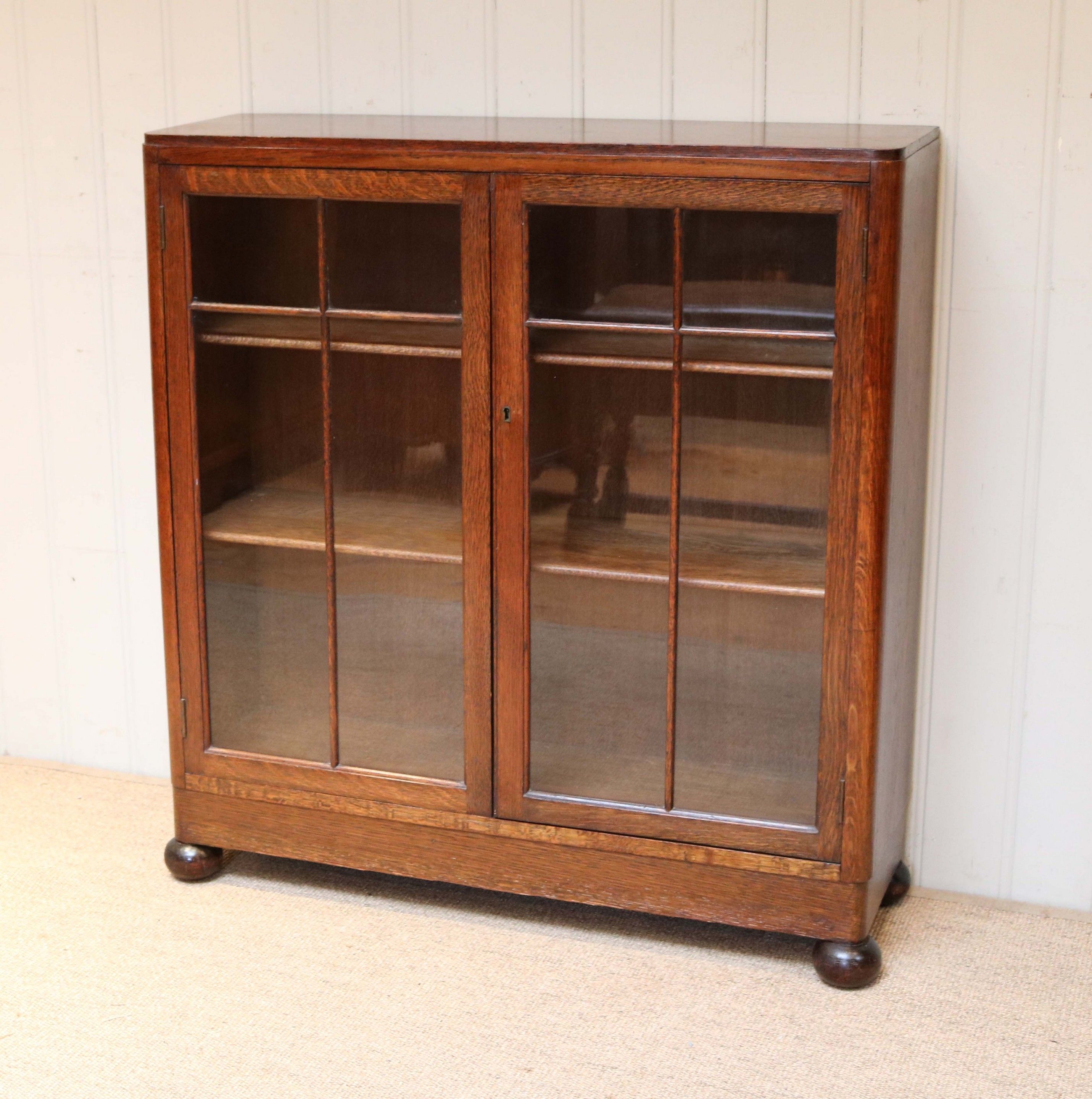 Oak Glazed Bookcase C 1920 English From Worboys Antiques The Throughout Oak Glazed Bookcase (View 9 of 15)