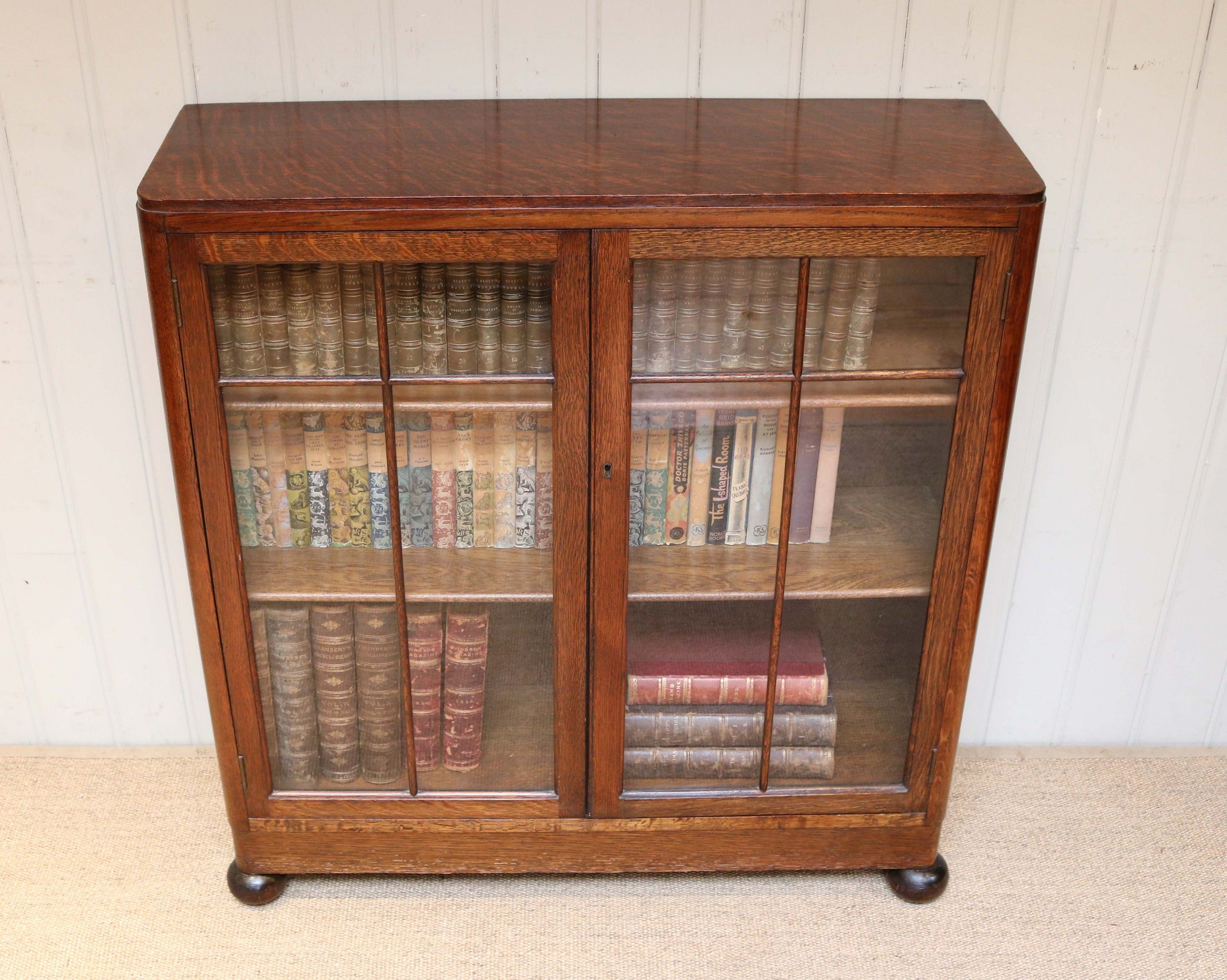 Oak Glazed Bookcase C 1920 English From Worboys Antiques The With Oak Glazed Bookcase (View 13 of 15)
