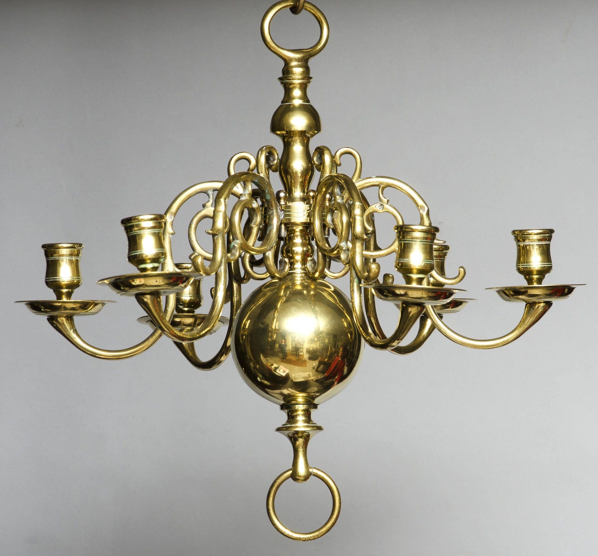 Product Small Dutch Brass Chandelier Pertaining To Brass Chandeliers (Photo 6 of 12)