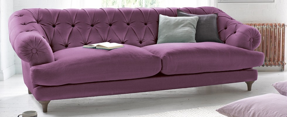 Purple Velvet Sofas Made In Blighty Loaf Casa Encanta Sofa With Velvet Purple Sofas (Photo 1 of 15)