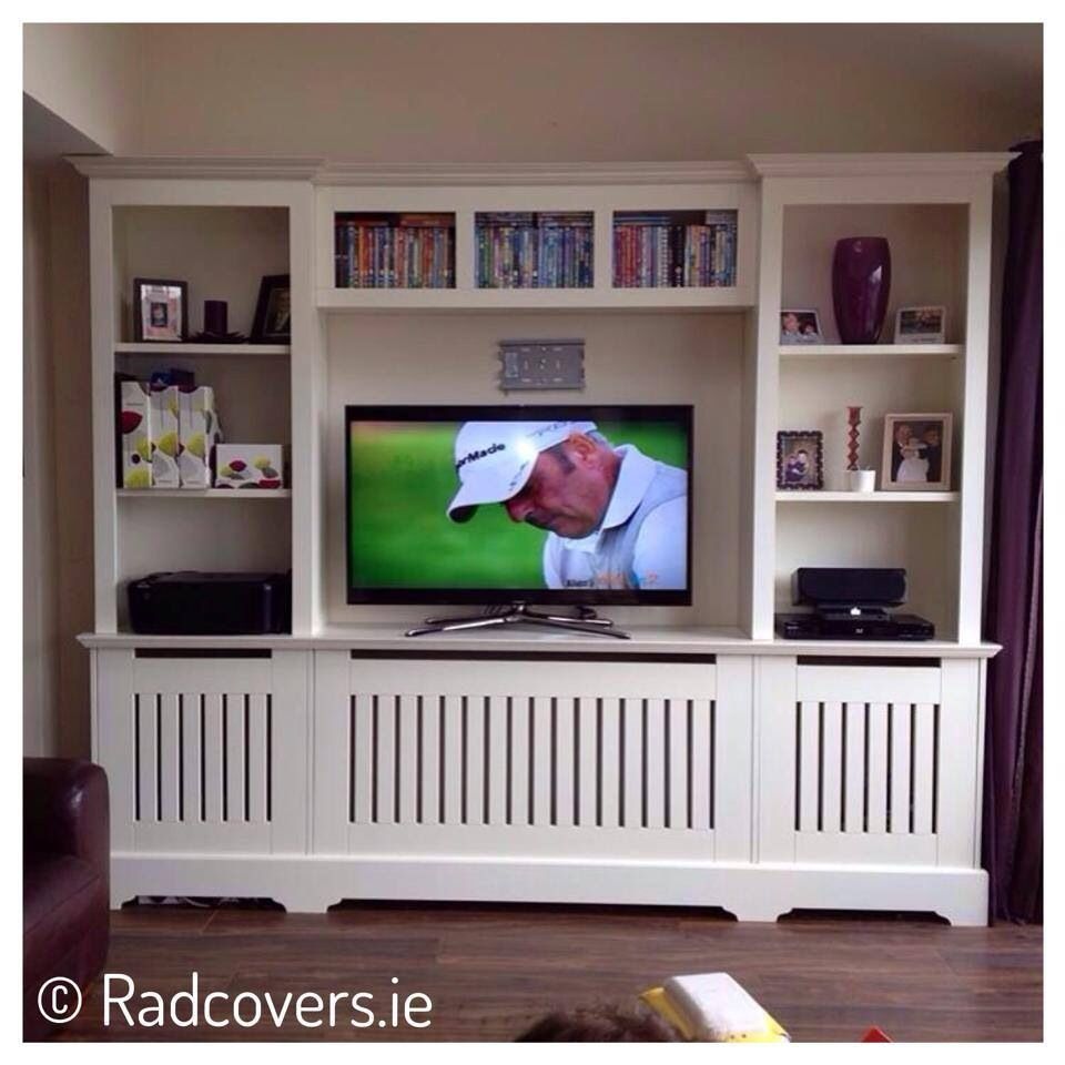 Radiator Cover With Tv Over Small Snugsliving Room Ideals Regarding Radiator Cover With Bookcase Above (View 10 of 15)