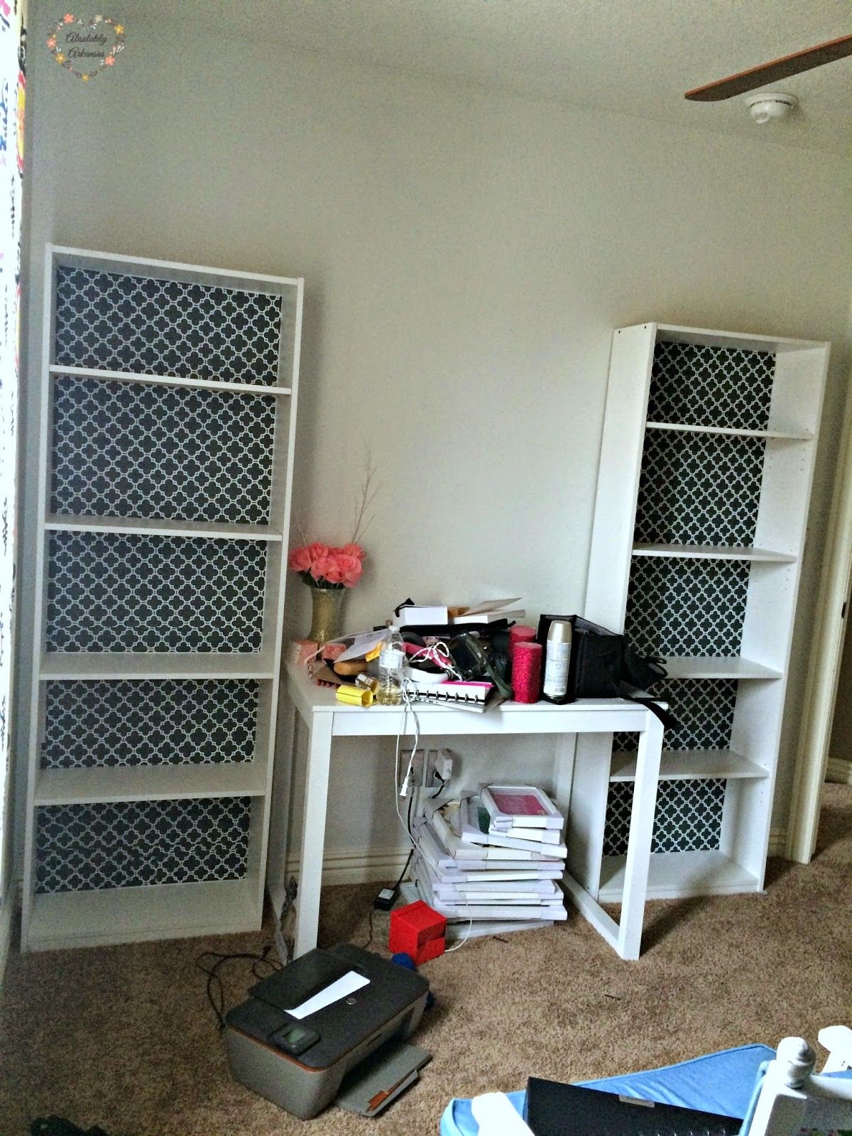 Rose Co Blog Girly Office Progress Making Cheap Bookcases Fabulous Pertaining To Cheap Bookcases (View 6 of 15)