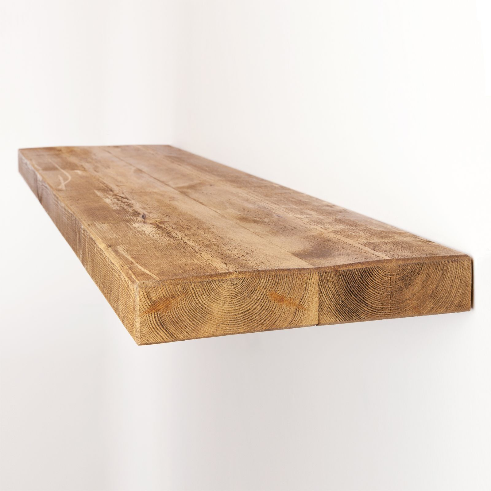 Rustic Floating Shelf 12×2 Solid Pine Funky Chunky Furniture Throughout 40cm Floating Shelf (Photo 3 of 12)