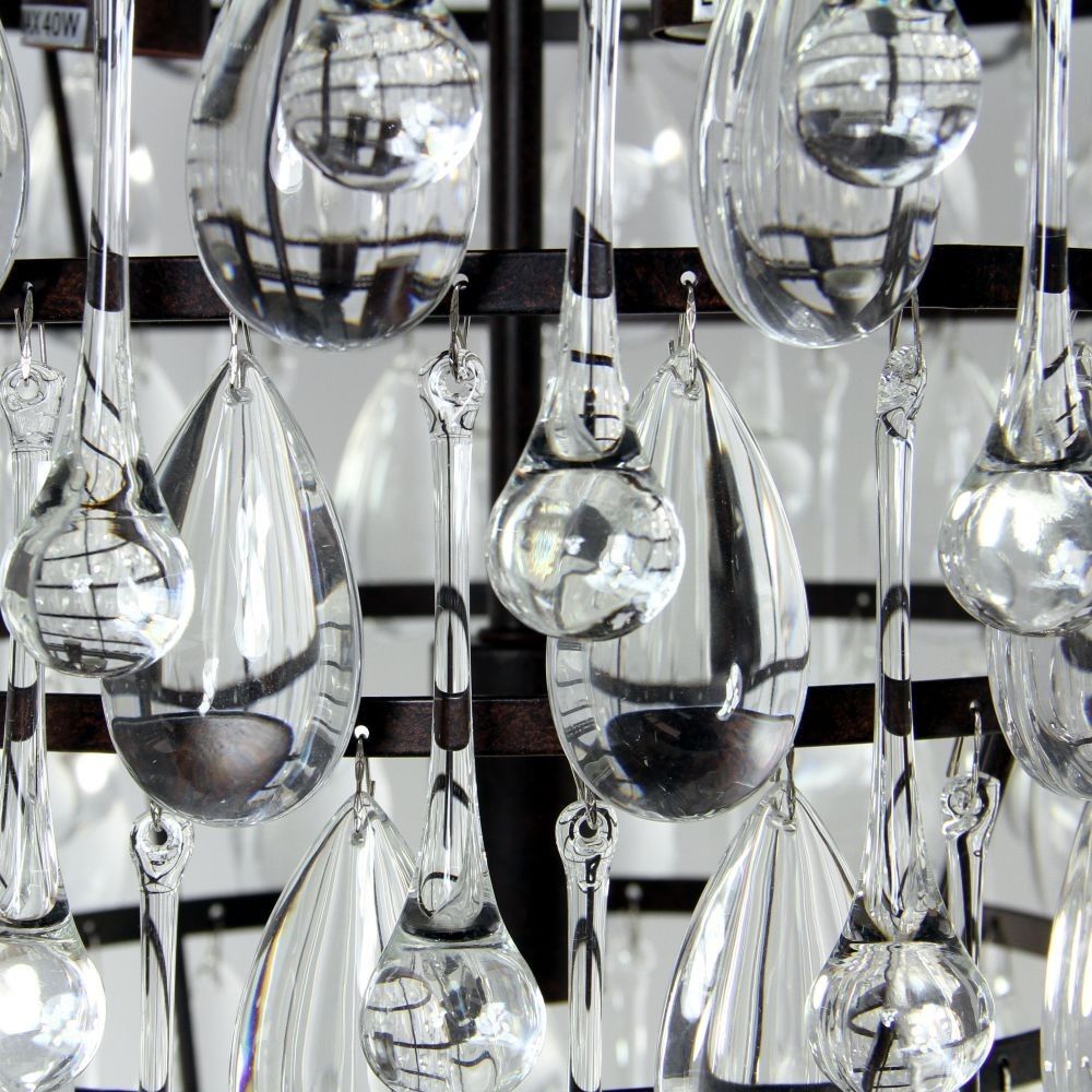 Savona Glass Droplet Chandelier Luxe With Regard To Glass Droplet Chandelier (View 10 of 12)
