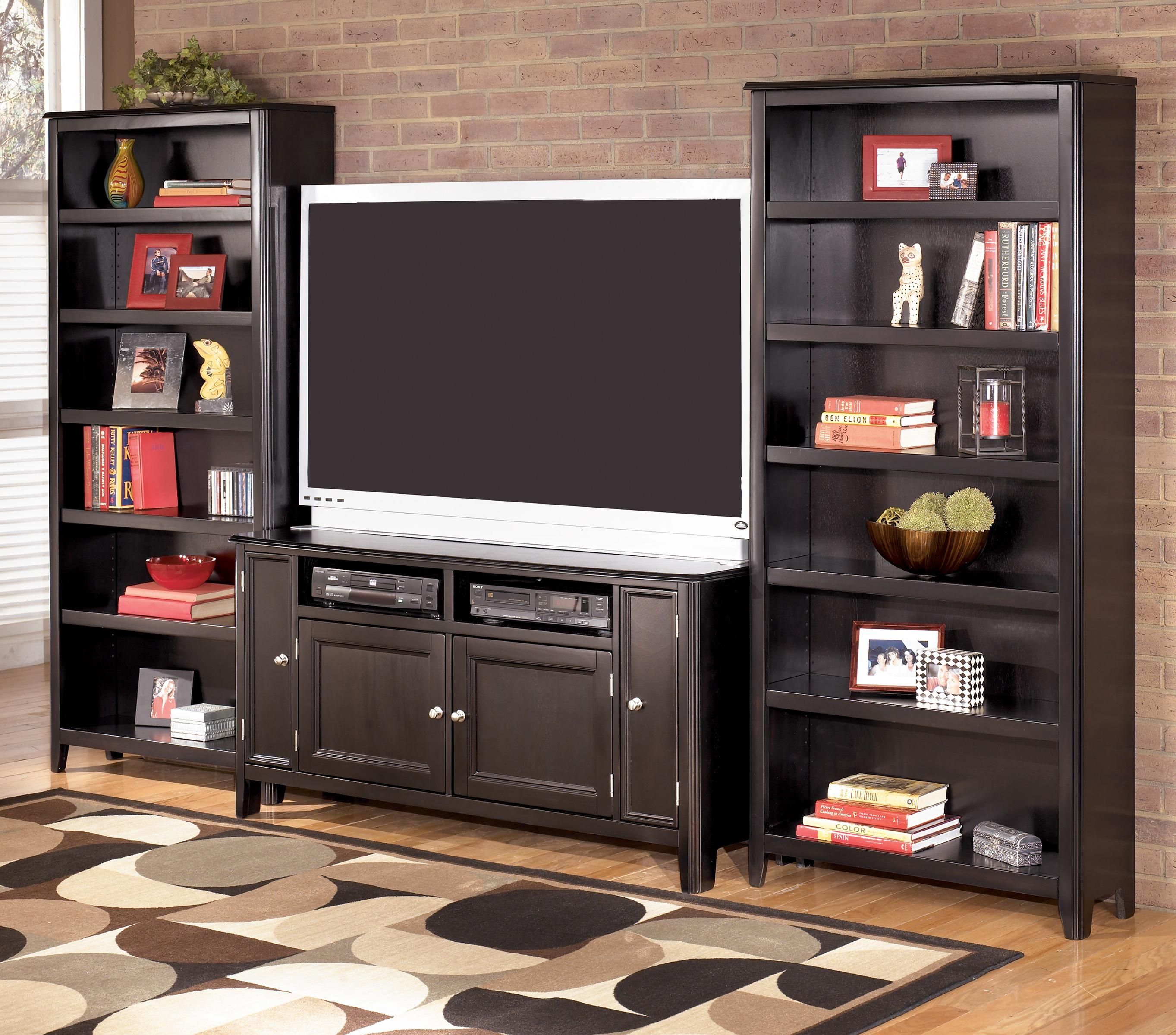 Signature Design Ashley Carlyle 60 Inch Tv Stand 2 Large For Tv Bookcases (View 2 of 15)