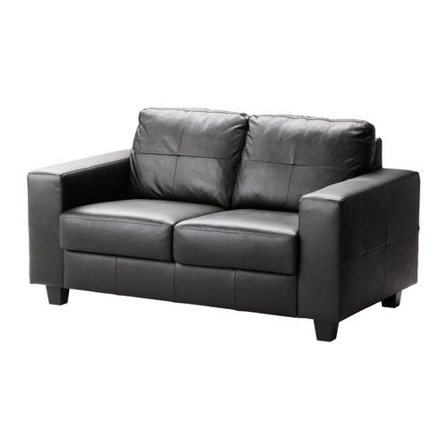 Skoga Loveseat Robust Glose Bomstad Black Cushion Filling Intended For Black 2 Seater Sofas (Photo 7 of 15)
