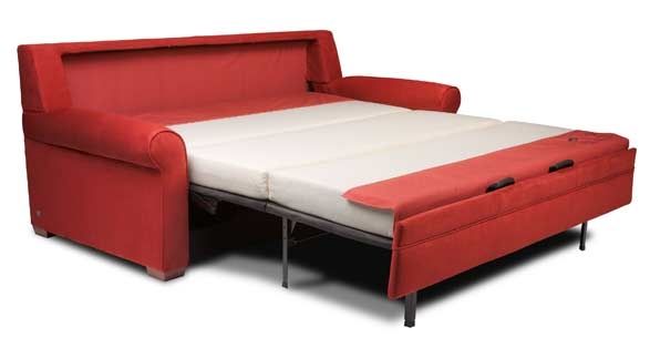 red pull out sofa bed