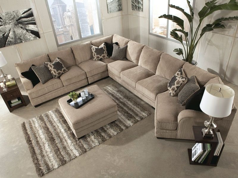 Sorento 5pcs Oversized Modern Beige Fabric Sofa Couch Sectional Inside Cloth Sectional Sofas (View 14 of 15)