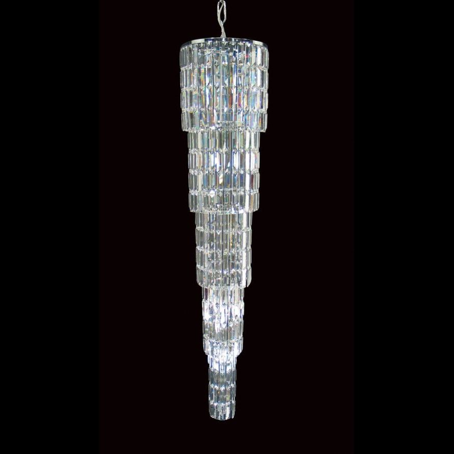 Spiral Long Chain Crystal Chandelier 1000chandelier Long With Long Chandelier (Photo 4 of 12)