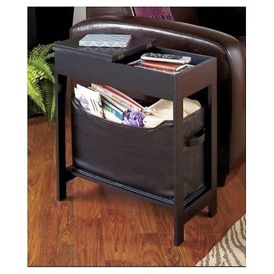 Storage Side Table Living Room End Flip Top Shelf Magazine Rack In Sofa Side Tables With Storages (Photo 15 of 15)