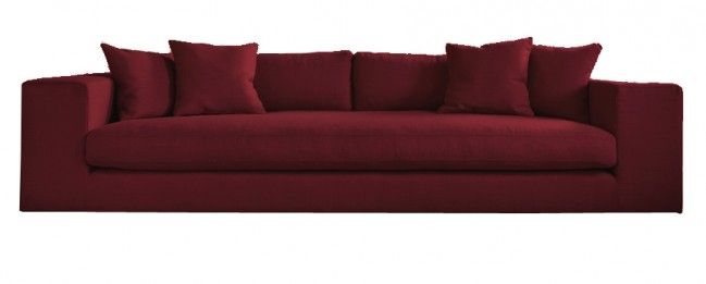 Straton Modern Style Large 4 Seater Sofa Maroon Funiquecouk With Regard To Large 4 Seater Sofas (View 6 of 15)