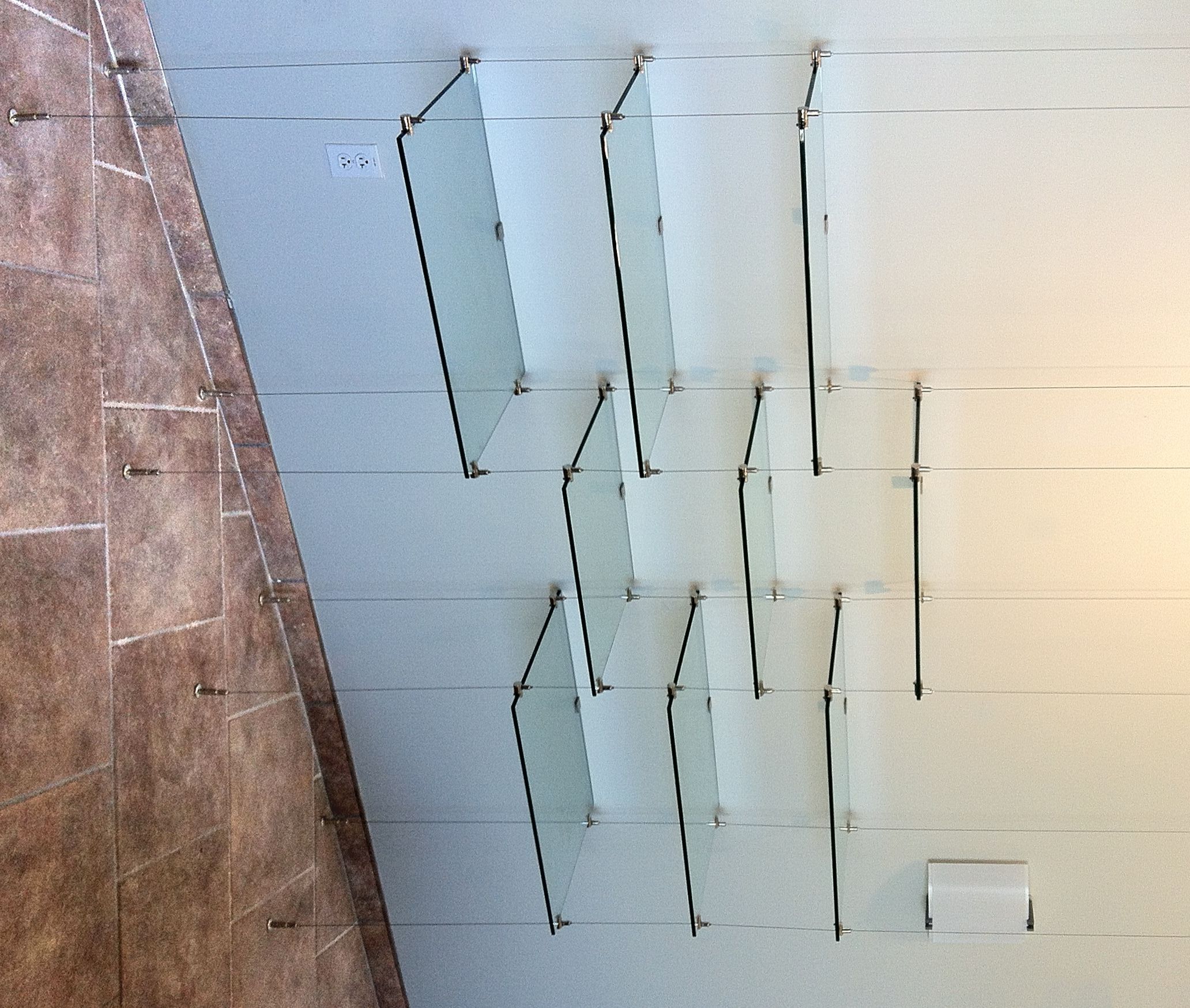 Featured Photo of The 15 Best Collection of Glass Shelf Cable Suspension System