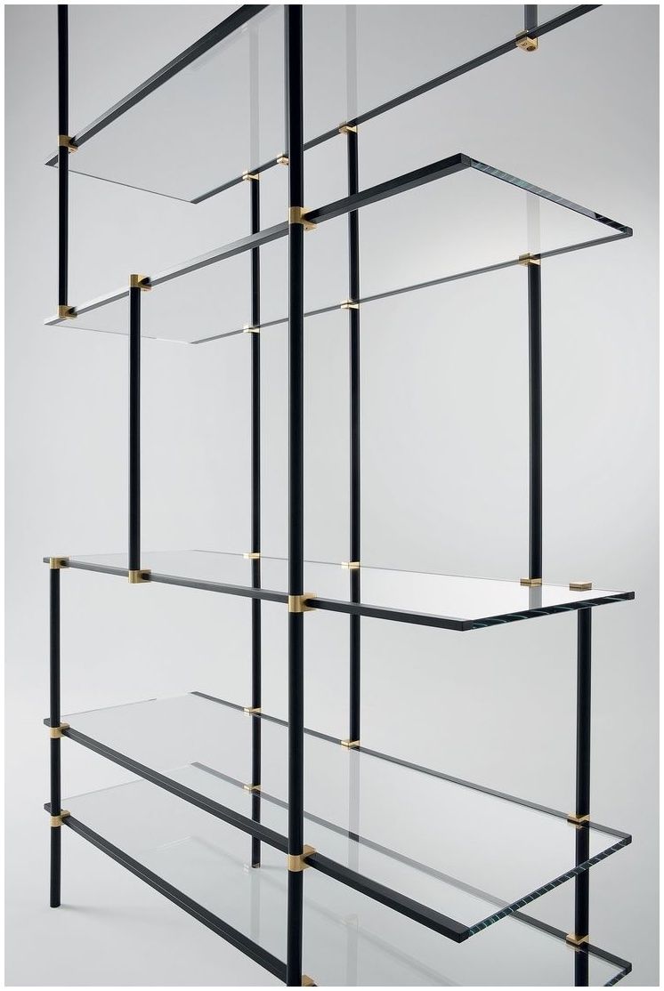 Suspended Glass Shelf Glass Cable Shelving Supporting Bread Intended For Glass Shelf Cable Suspension System (View 11 of 15)