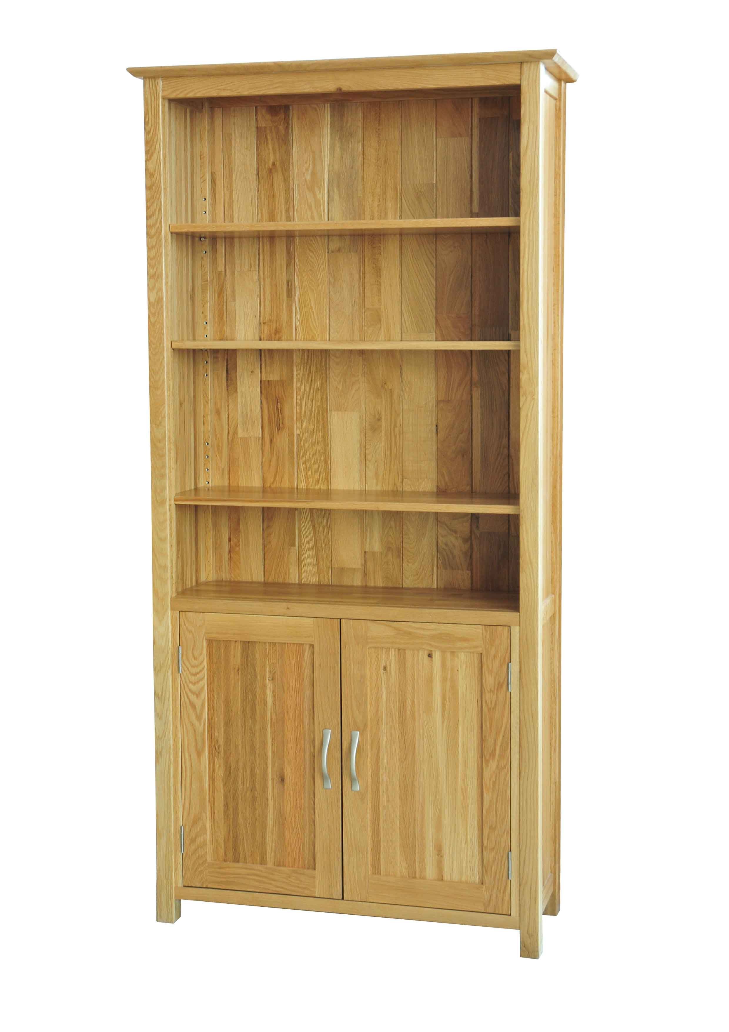 The Milano Oak Collection Jwm Interiors In Bookcase With Cupboard Base (View 6 of 15)