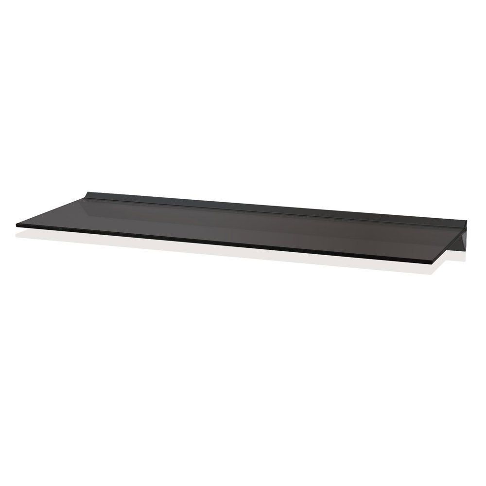 Toughened Clear Safety Glass 100cm Wide Floating Shelf Amazonco Inside Black Glass Floating Shelf (View 7 of 15)