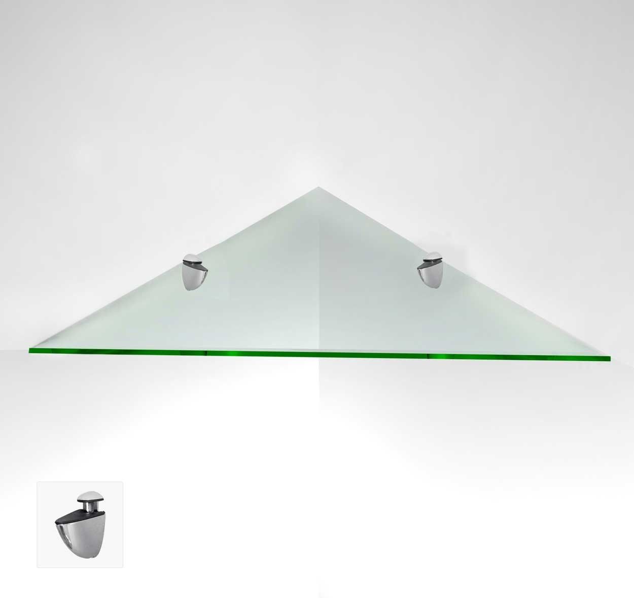 Triangle Floating Glass Shelves Tempered Inside Floating Glass Shelves (View 14 of 15)
