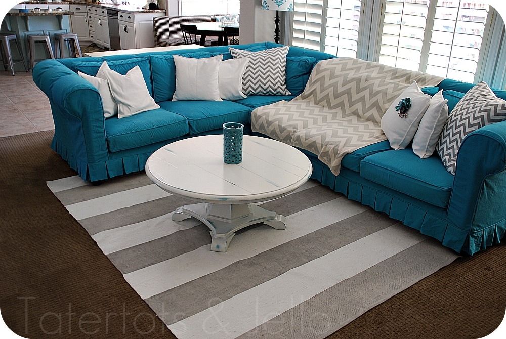 Turquoise Couch Images Reverse Search Intended For Turquoise Sofa Covers (Photo 3 of 15)