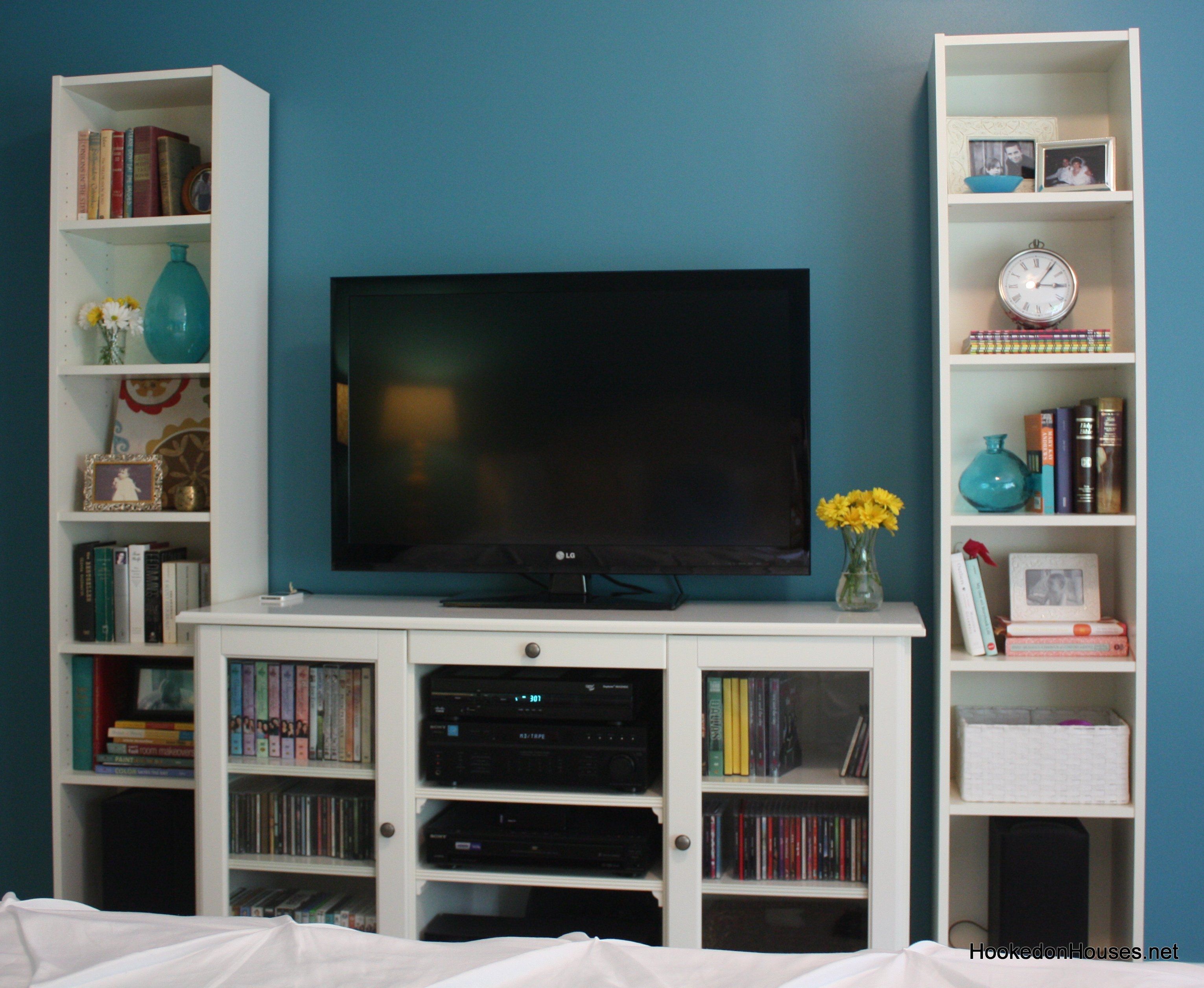 Tv Bookshelves Antevortaco Regarding Tv Cabinet And Bookcase (Photo 4 of 15)