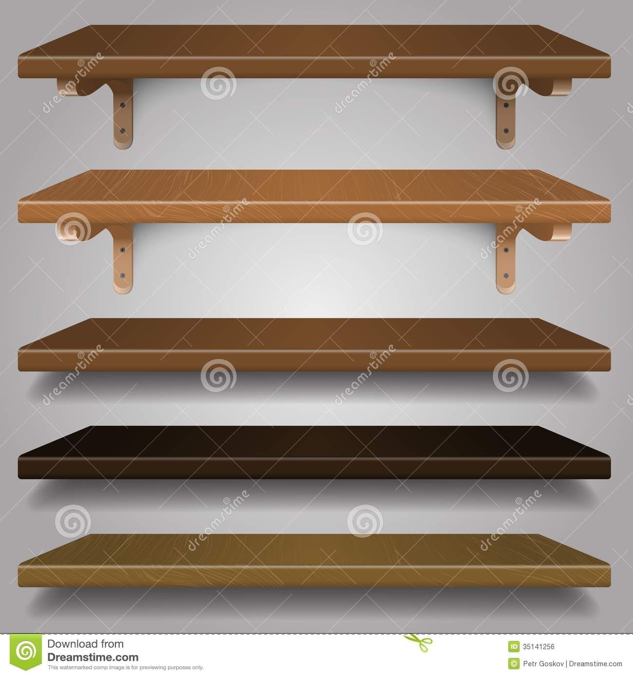 Vector Wood Shelves Royalty Free Stock Image Image 35141256 Inside Wood For Shelves (View 5 of 15)