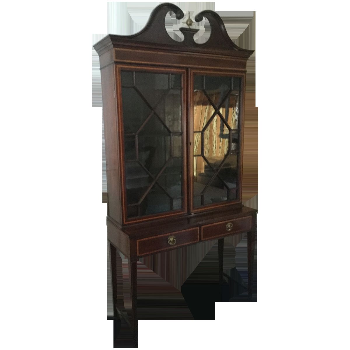 Viyet Designer Furniture Storage Antique 18th Century For Mahogany Bookcase (Photo 5 of 15)