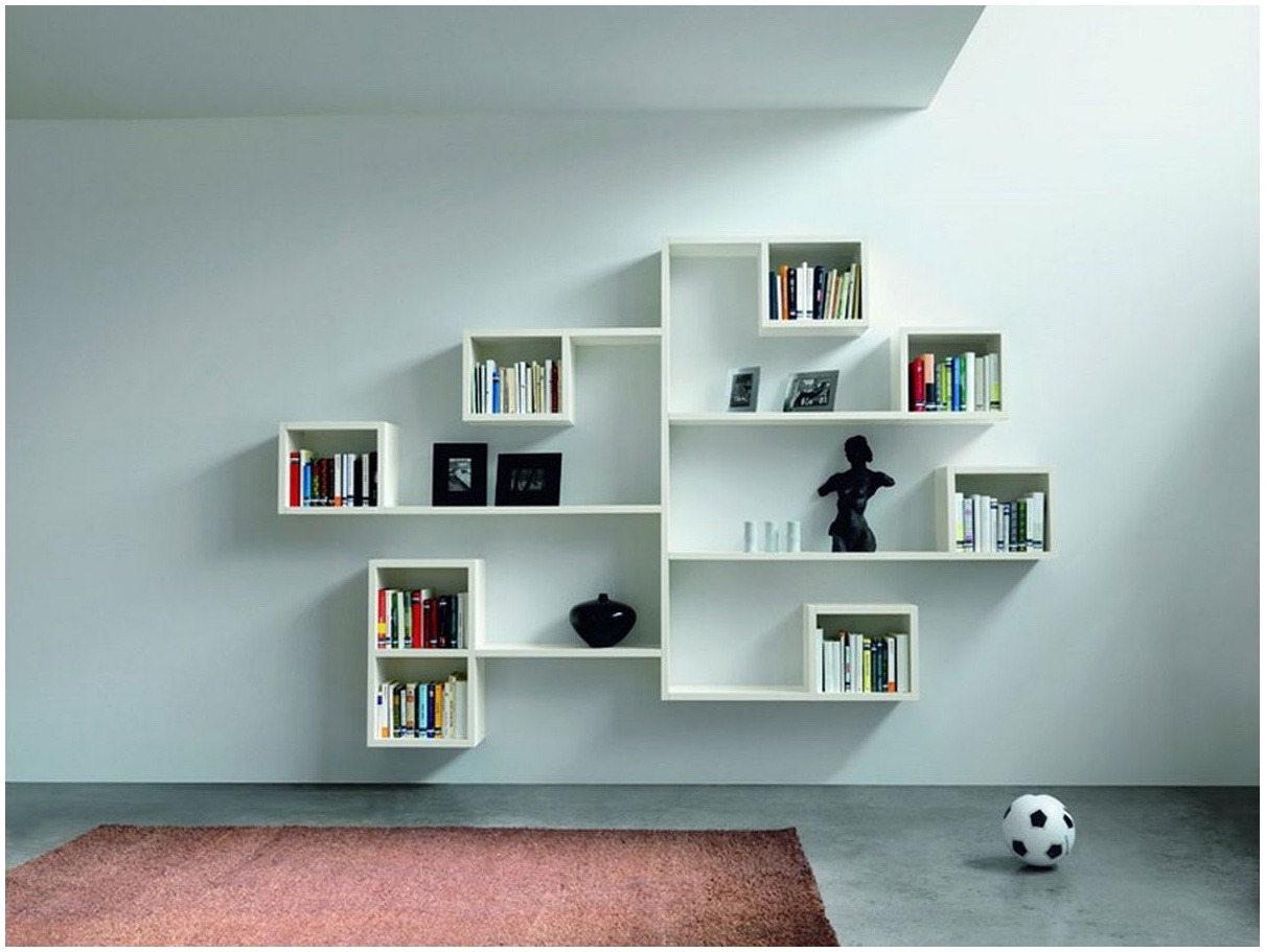 Wall Shelves Design Modern Ideas Wall Shelving Units For Living With Regard To Painted Shelving Units (Photo 6 of 15)