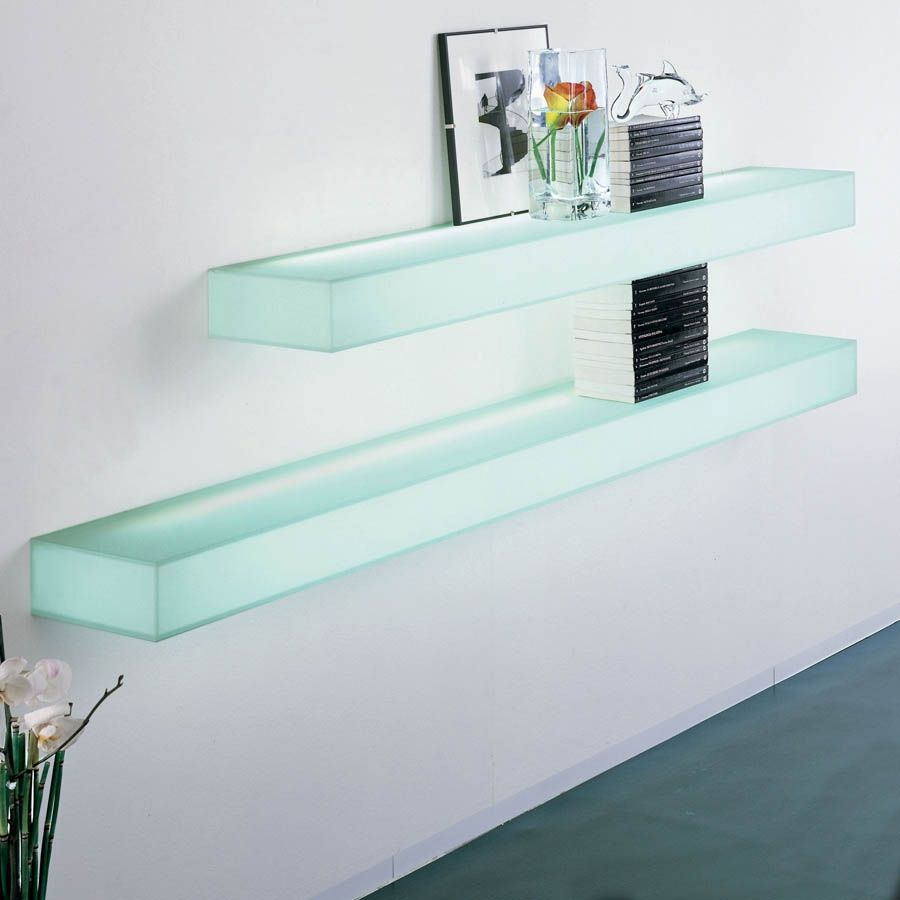 Wall Shelves Design New Collection Floating Glass Shelves Wall In Glass Wall Mount Shelves (Photo 6 of 12)