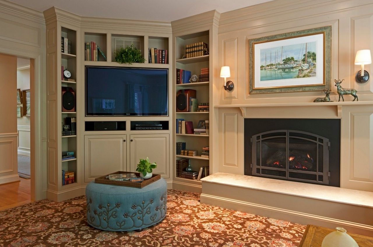 When And How To Place Your Tv In The Corner Of A Room With Regard To Family Room Bookcases (View 7 of 15)