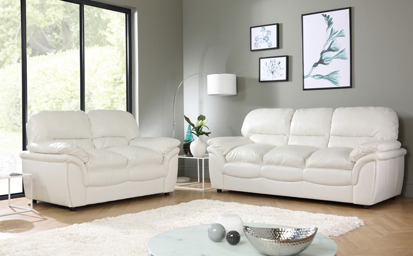 White Leather Sofa Home Design Ideas Pertaining To White Leather Sofas (View 2 of 15)