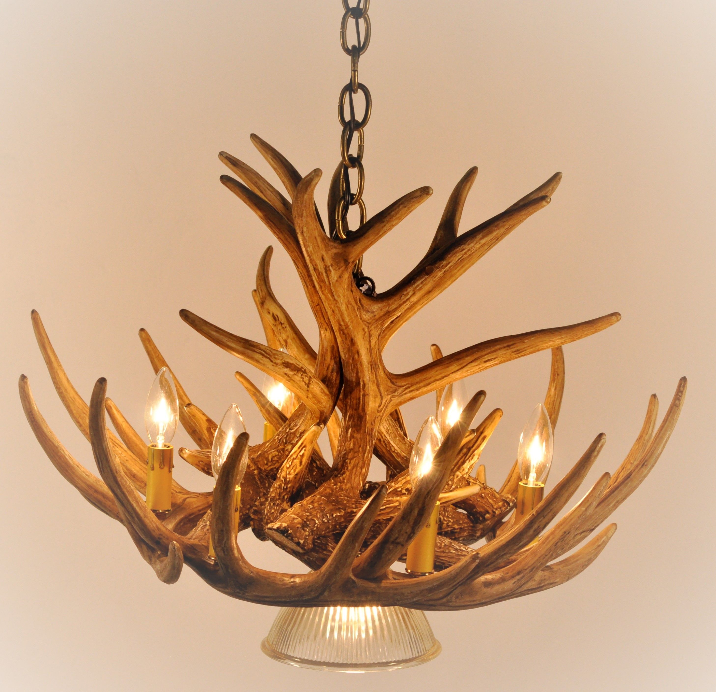 Whitetail Deer 9 Antler Cascade Chandelier With 1 Downlight In Antlers Chandeliers (Photo 9 of 12)