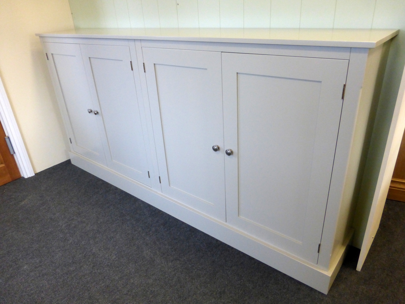 Wide Four Door Storage Cupboard Cupboards Buy Pine Oak In Bespoke Cupboard (Photo 1 of 15)