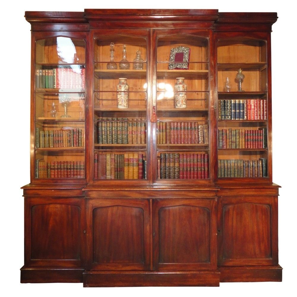 William Iv Mahogany Breakfront Bookcase 244736 Sellingantiques With Breakfront Bookcase (Photo 1 of 15)