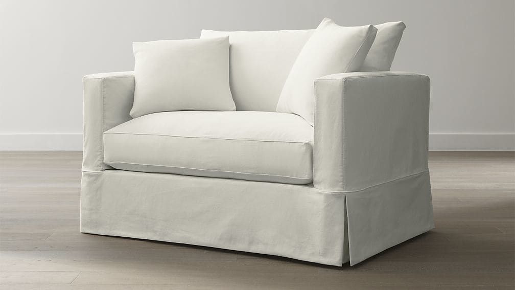 Willow White Twin Sleeper Sofa Crate And Barrel With Loveseat Twin Sleeper Sofas (Photo 1 of 15)