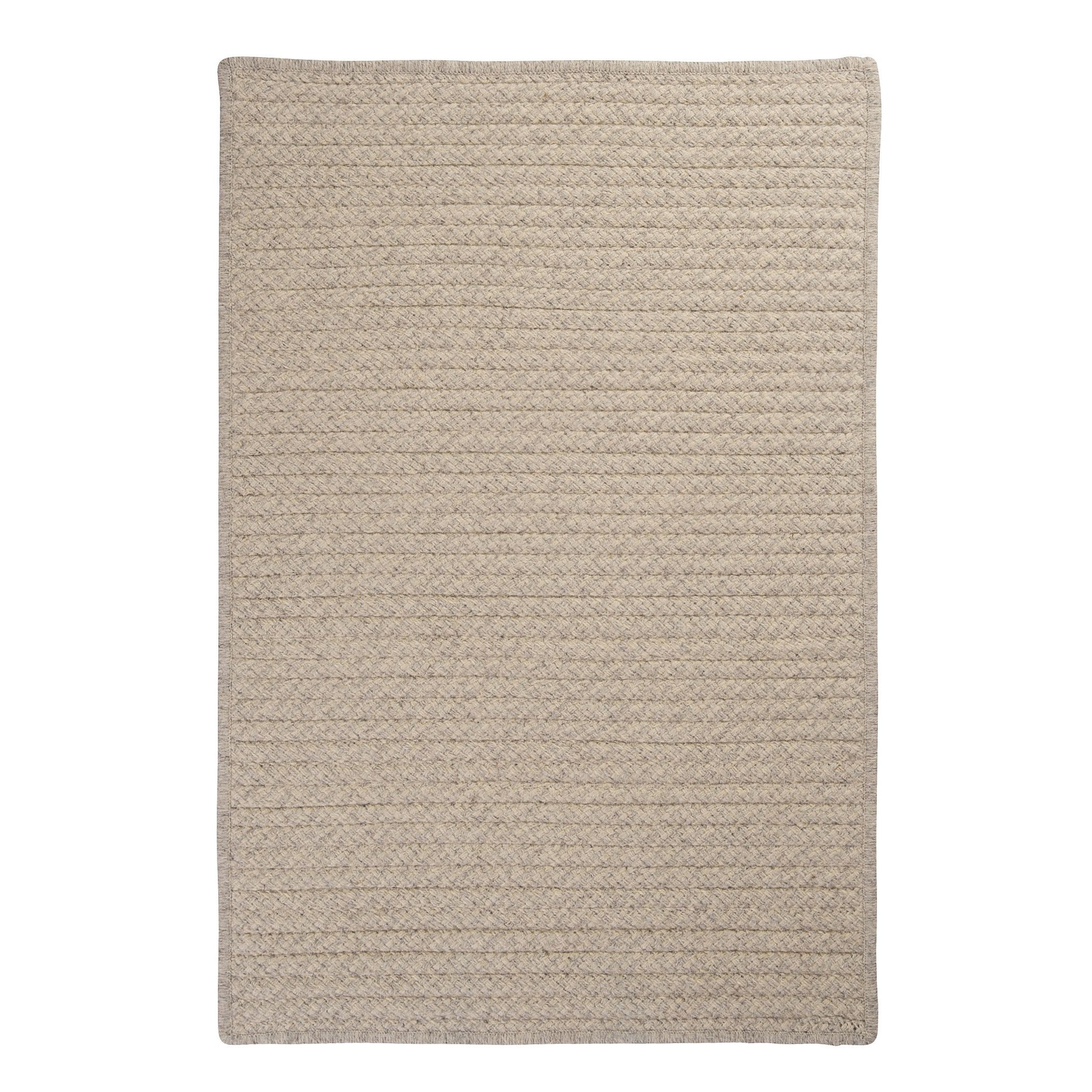 Wool Braided Area Rugs Square Grey Simple Minimalist Classic Inside Wool Braided Area Rugs (Photo 167 of 264)