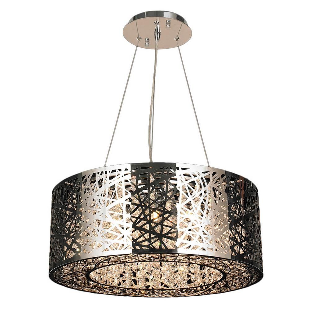 Worldwide Lighting Aramis 12 Light Chrome Chandelier With Clear For Crystal And Chrome Chandeliers (Photo 6 of 12)