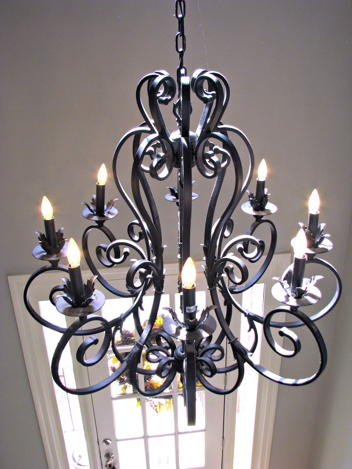 Wrought Iron Chandelier Wrought Iron Candle Chandeliers Crystal With Regard To Wrought Iron Chandeliers (View 11 of 12)