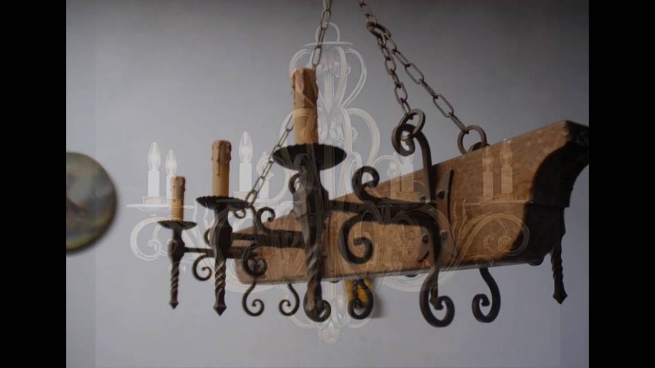 Wrought Iron Chandeliers Youtube Pertaining To Wrought Iron Chandeliers (Photo 7 of 12)