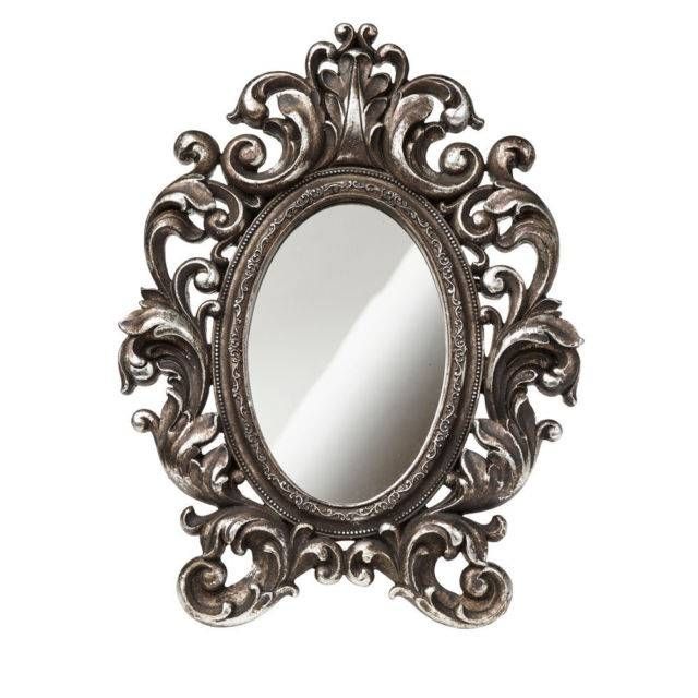 11" Shades Of Alchemy Victorian Style Mirror Antique Silver Ornate Inside Silver Ornate Framed Mirrors (View 14 of 20)