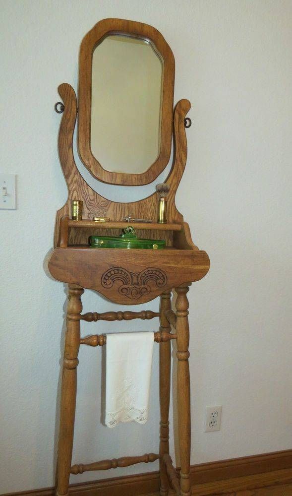 160 Best Antique Shaving Stand Images On Pinterest | Shaving Stand Intended For Vintage Stand Up Mirrors (View 6 of 30)
