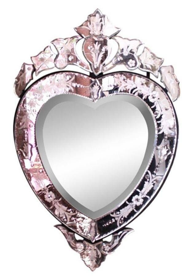 1789 Best Mirrors>crystal>acrylic>glass>brass>crome>gold<love With Heart Venetian Mirrors (Photo 17 of 20)