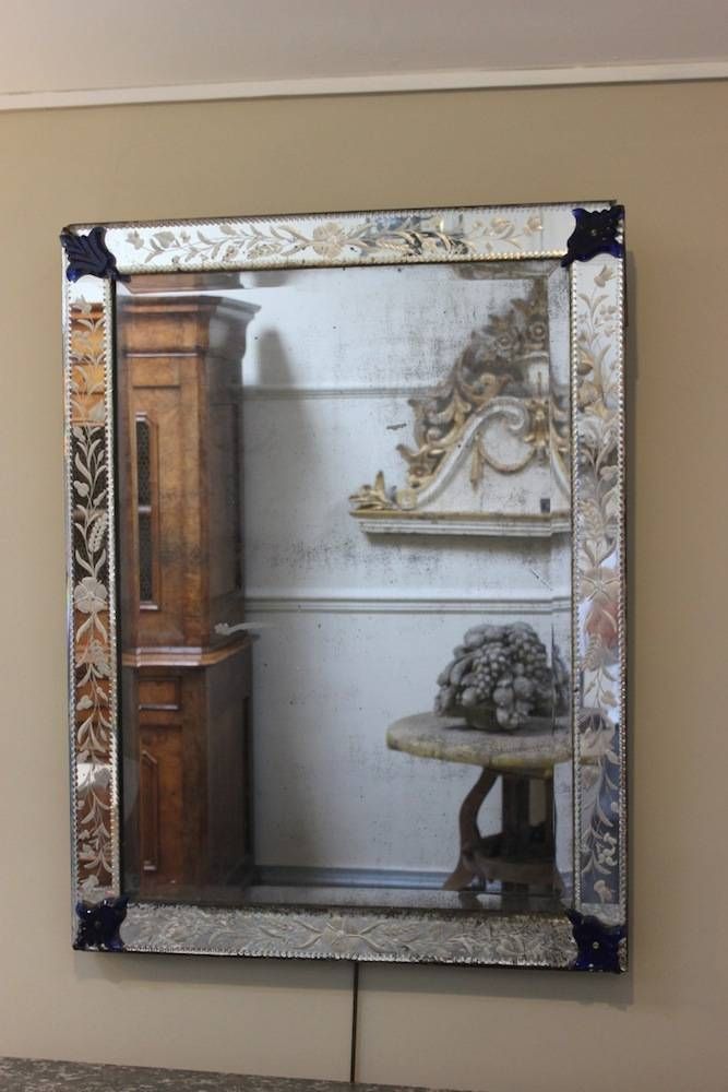1930s Bevelled Glass Venetian Mirror – Square Mirrors Intended For Venetian Bevelled Mirrors (Photo 19 of 20)