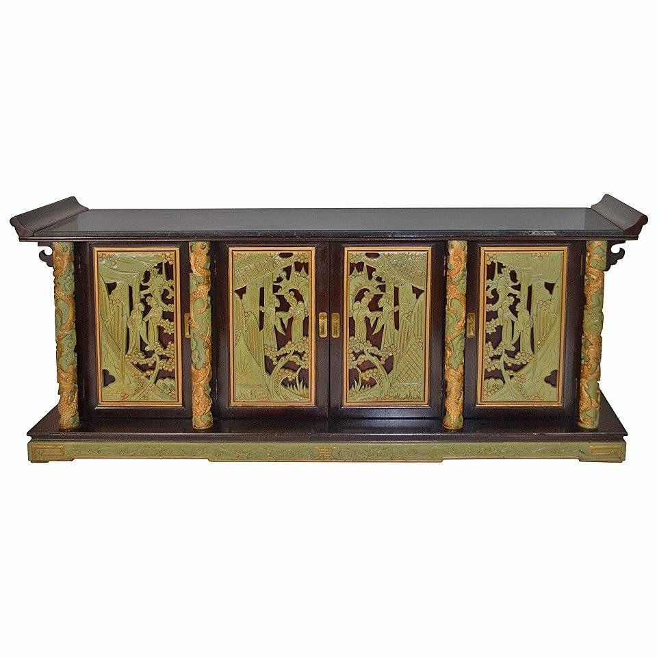 1950s Chinoiserie Sideboard At 1stdibs Pertaining To Chinoiserie Sideboard (Photo 5 of 20)