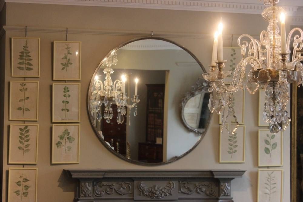 1960s French Large Round Mirror – Paintings & Mirrors For Large Circle Mirrors (Photo 20 of 20)