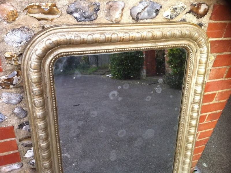 19th Century French Silvered Curved Top Mirror (View 14 of 30)