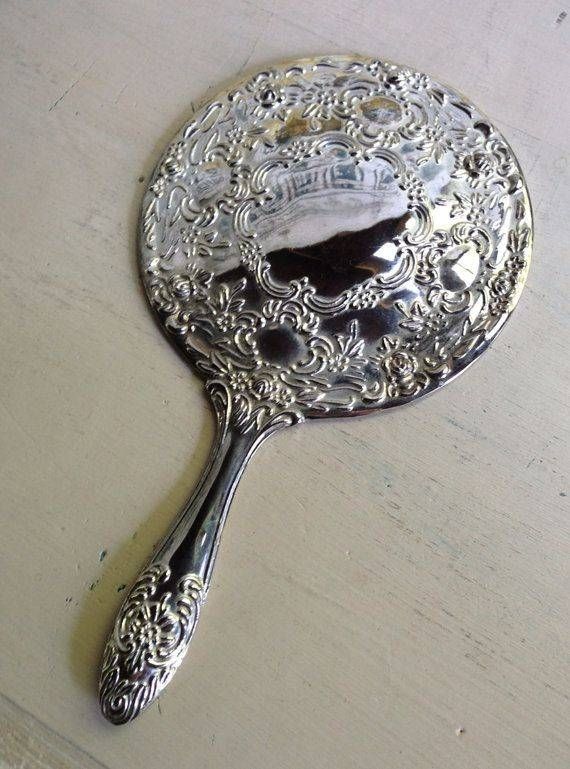 200 Best Antique Hand Mirrors Images On Pinterest | Vintage Vanity Throughout Silver Vintage Mirrors (View 25 of 30)